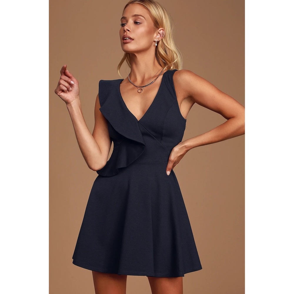 Lulus Ruffle Fit & Flare Mini Dress